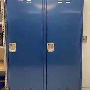 Single Tier 2 Wide Metal Lockers - Blue