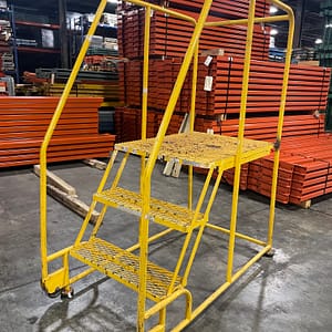 Yellow Tilt N Roll Work Platform Ladder