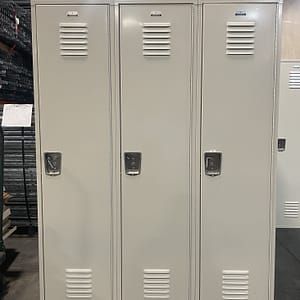 Tan Single Tier 18x18x72 Metal Lockers