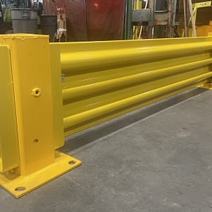 Yellow 6ft Single High Guardrail